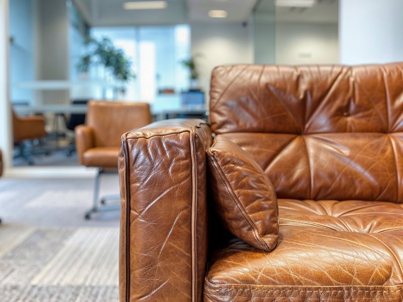 Professional Office Upholstery Cleaning - Leather