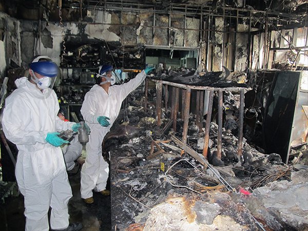 fire restoration cleanup and recovery in a building in singapore