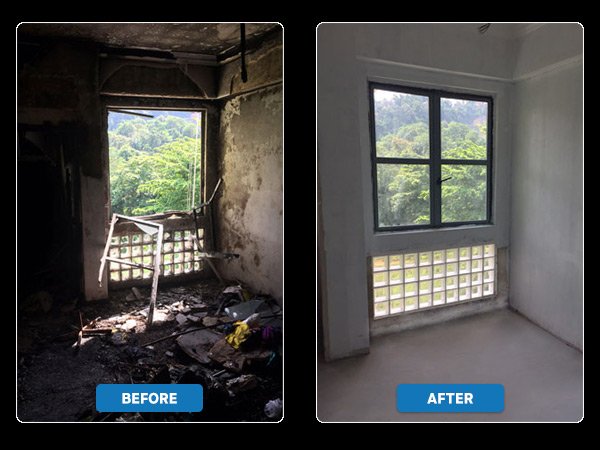 Fire Damage Restoration by Big Red | Before & After